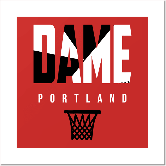 Dame Portland Basketball Wall Art by funandgames